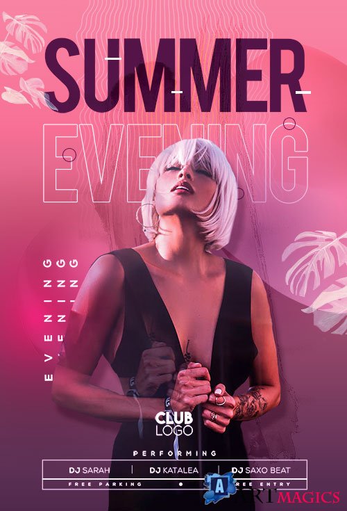Summer Evening  - Premium flyer psd template