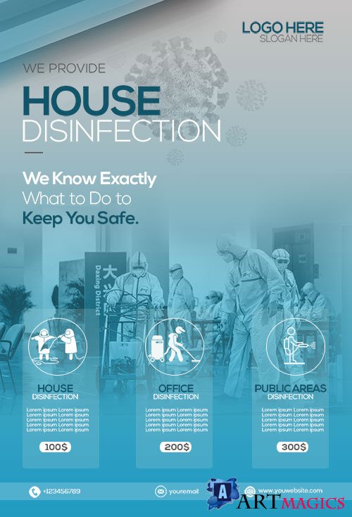 House Disinfection  - Premium flyer psd template