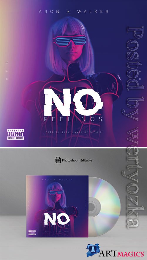 No Feelings Electro CD Cover Artwork