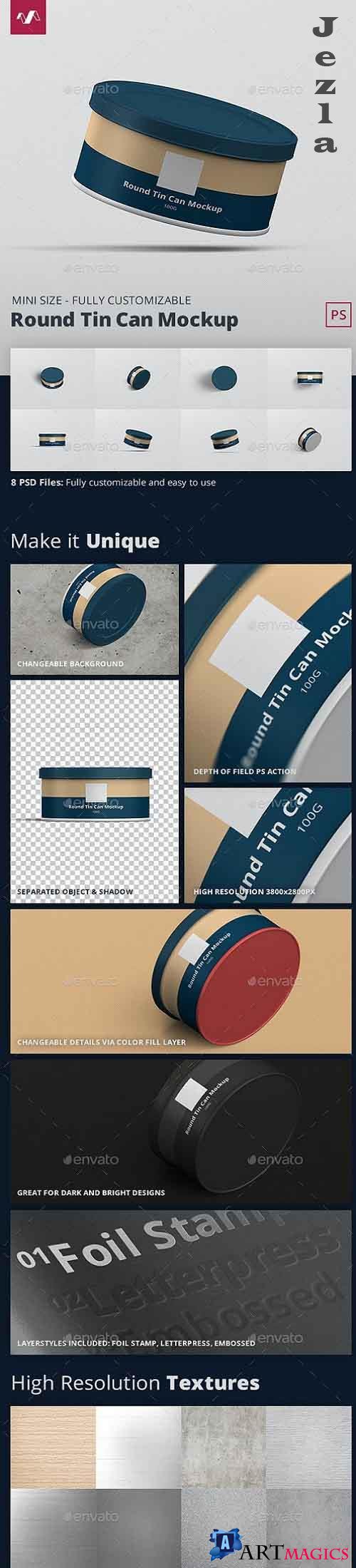 Tin Can Mockup Round Mini 28298525