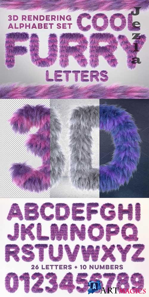 3D Furry Letters Pack - 590665