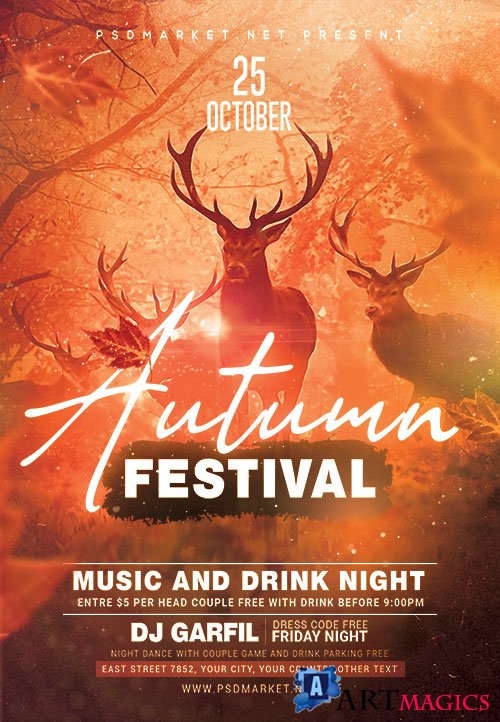Autumn fest - Premium flyer psd template