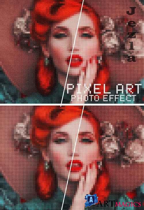 Pixel Art Photo Effect 373980160