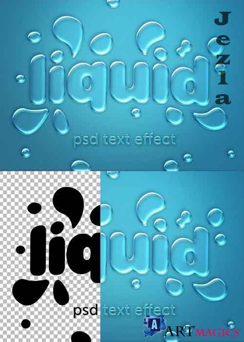 Water Text Effect Mockup 373579291