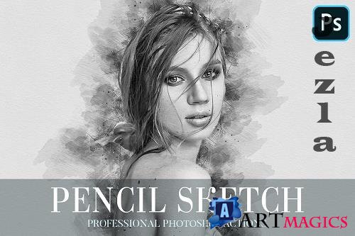 Pencil Sketch Photoshop Action 4870378