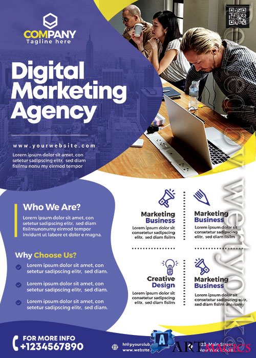 Marketing Agency Flyer PSD Template