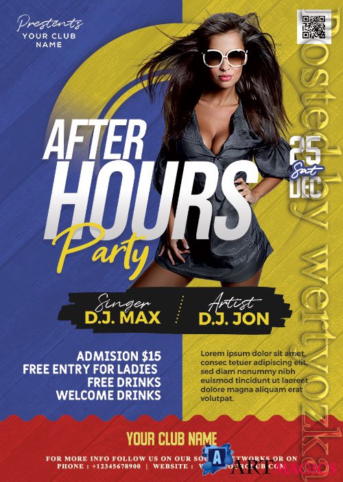 After Hours Party Flyer PSD Template