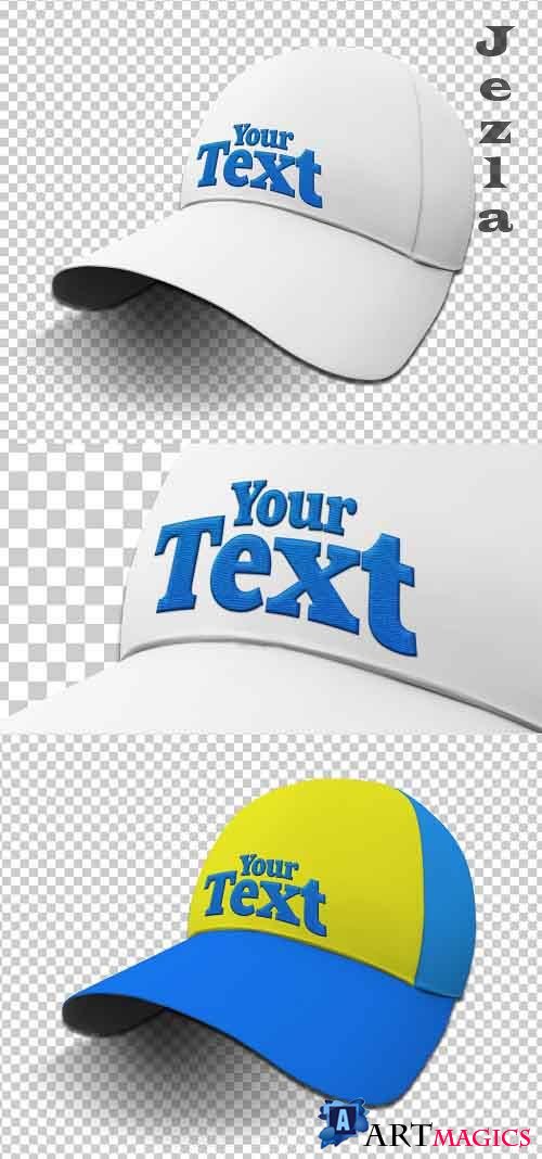 Colorful Isolated Cap Mockup with a Embroidery Text Effect 378394930