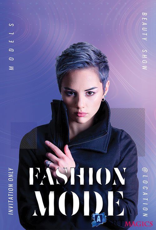 Fashion Mode psd flyer template