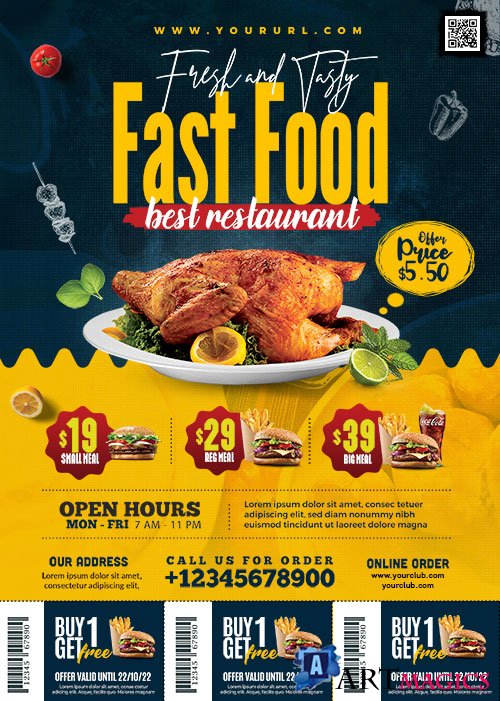 Fast Food Restaurant Promotion Flyer PSD