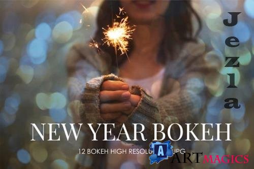Happy new year Bokeh overlays high resolutions