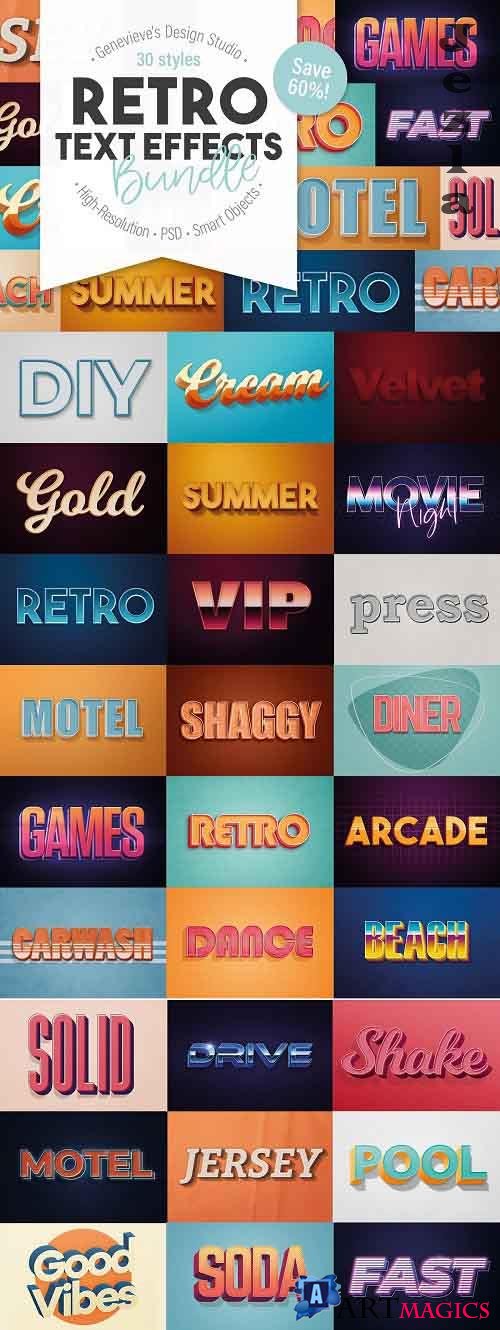 Retro Text-Effects -The Big Bundle 5049158