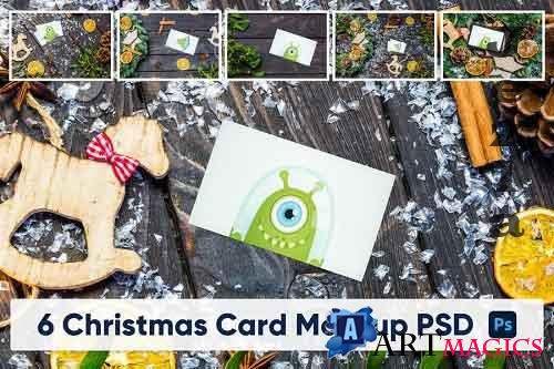 Christmas Card 6 PSD Mock-Up