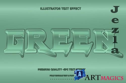 3D Retro Text Style With Green Accen - 5445239