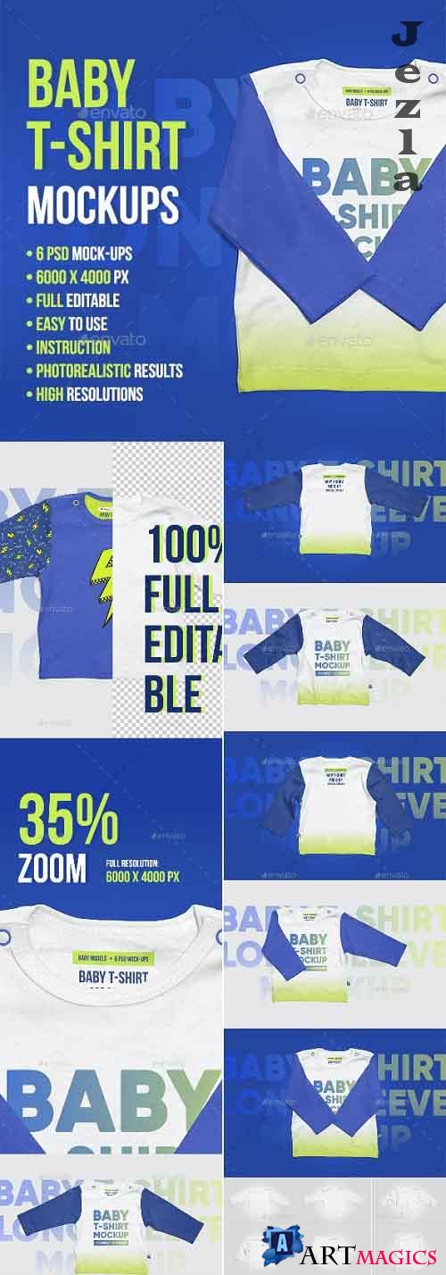 Baby T-Shirt Long Sleeve Mockups - 22444235 - 5336826