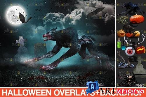 Halloween clipart Halloween overlay, Photoshop overlay - 934532