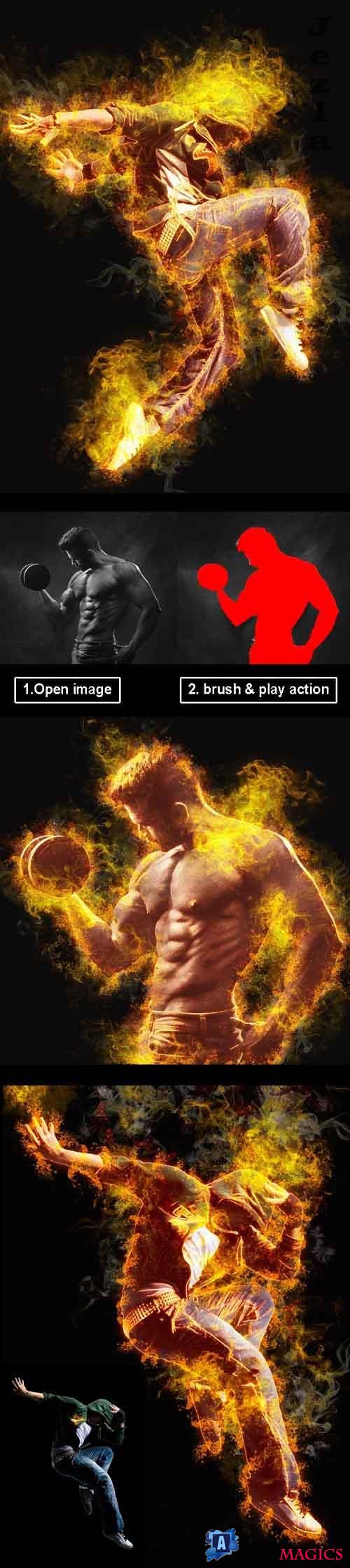 Amazing Flame Photoshop Action Vol 2 28223950