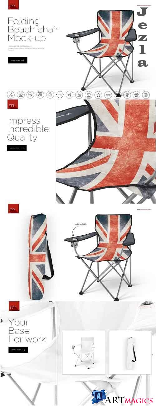 Folding Beach Chair Mock-up - 549408