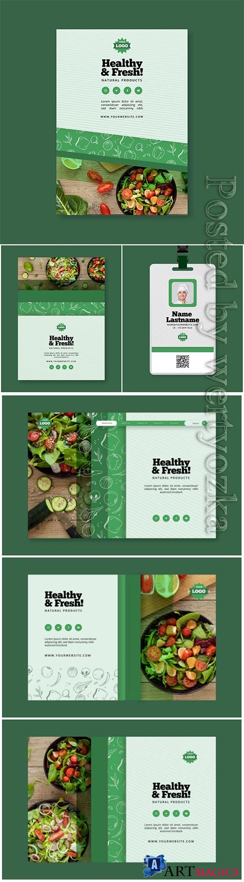 Bio and healthy food landing page template
