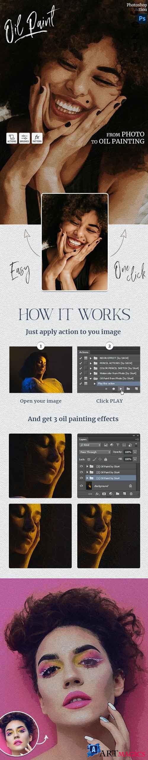 Oil Paint Photoshop Action 28825502