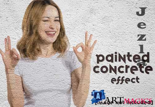 Painted Concrete Photo Effect