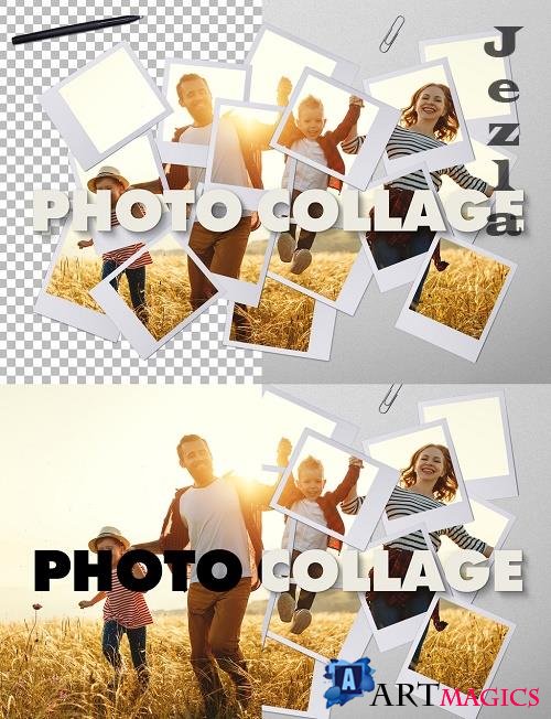 Photo Collage Effect Mockup - 384839553