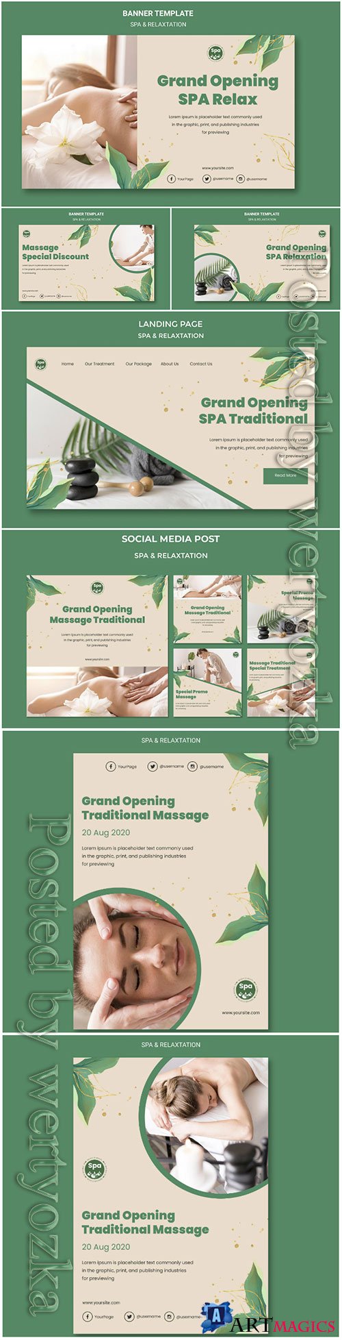 Spa concept banner template