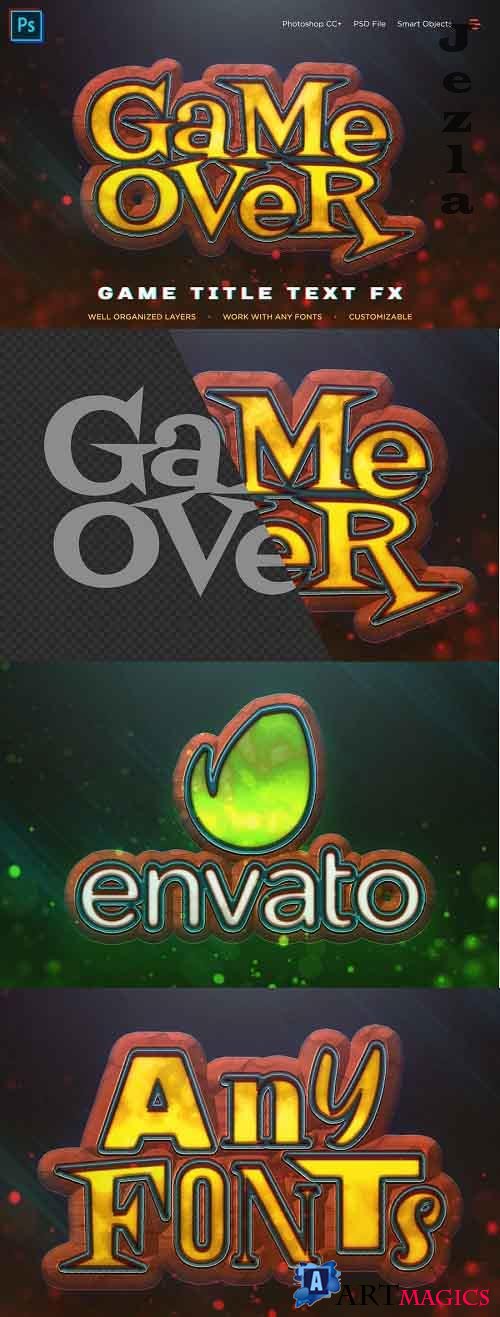 Fantasy Game Title Text Effect V01