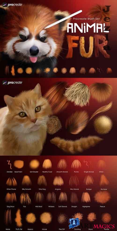 Animal Fur Procreate Brushes - 5476074