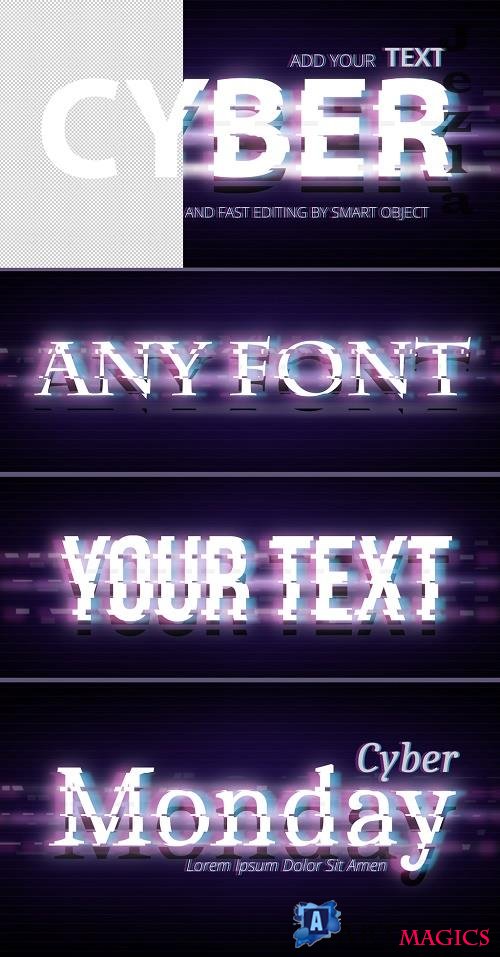 Cyberpunk Style Text Effect 385543643