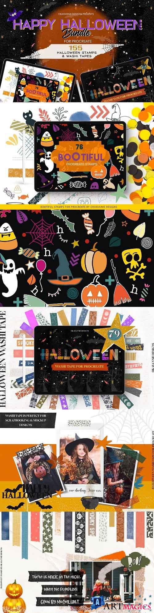 Happy Halloween Procreate Bundle - 5503420