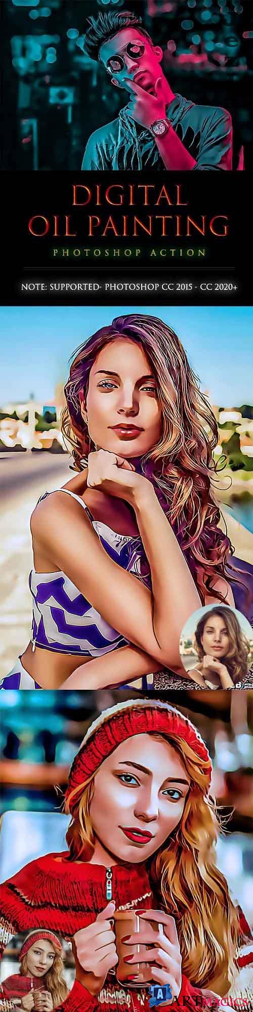 GraphicRiver - Digital OiL painting PhotoShop Action 28368497