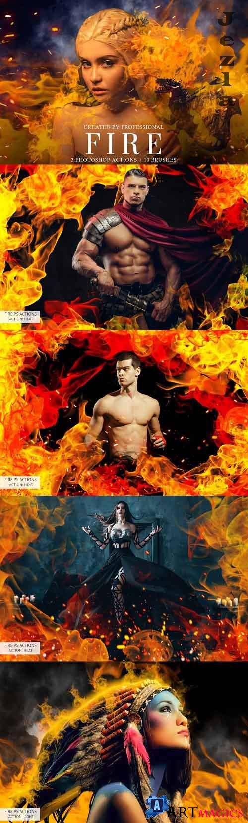 CreativeMarket - Fire Actions Photoshop 5328474