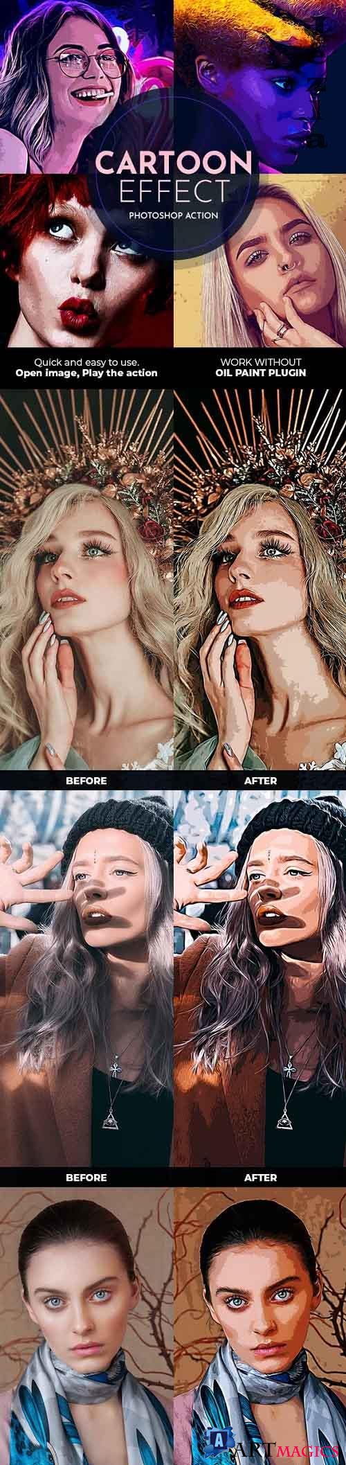 GraphicRiver - Cartoon Effect Photoshop Action 28468594