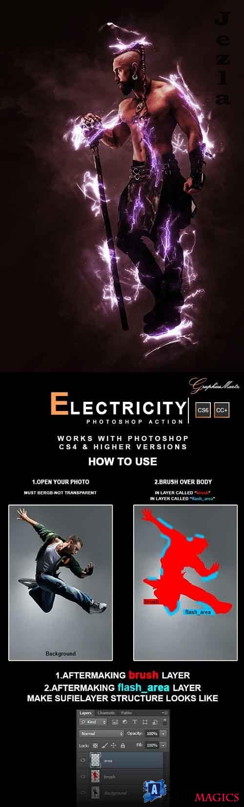 GraphicRiver - Electricity Photoshop Action 28441466