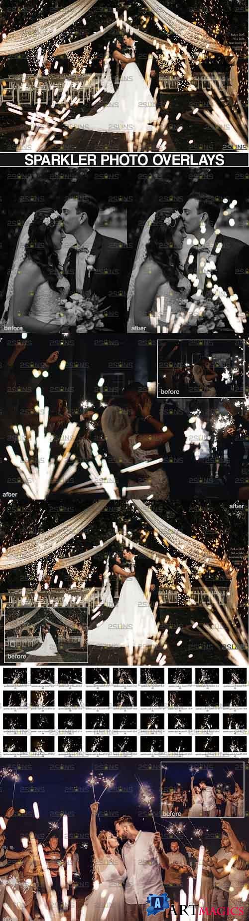Wedding sparkler overlays Photoshop overlay - 995013