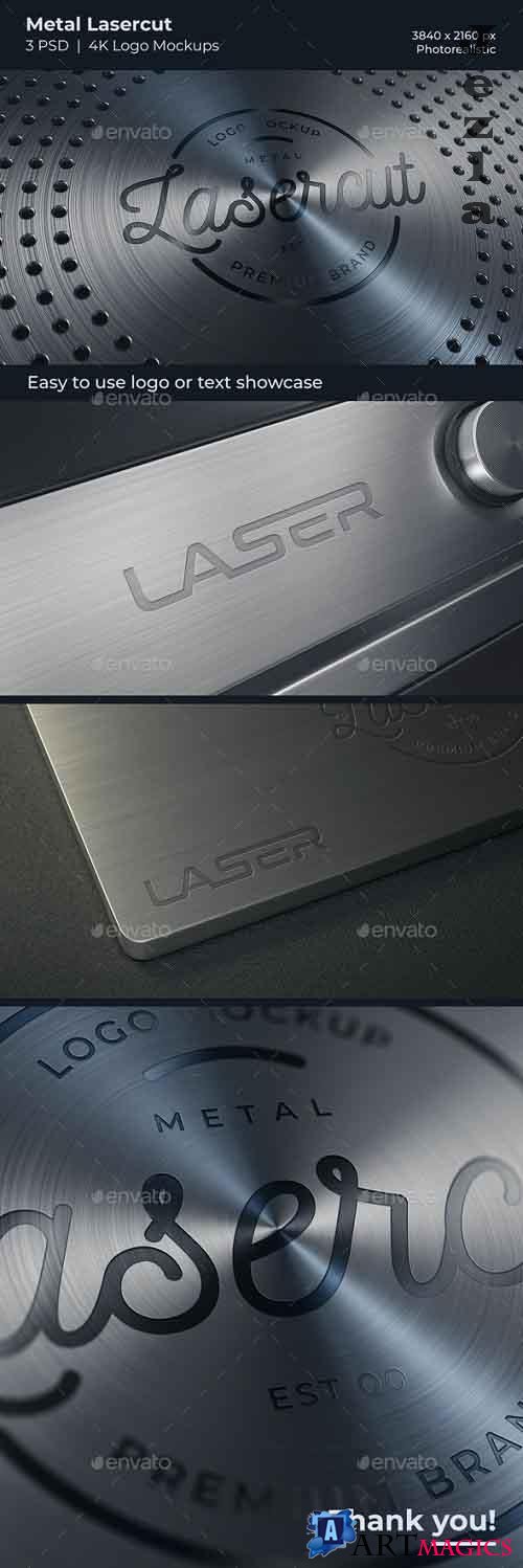 GraphicRiver - Metal Lasercut Logo Mockups 28944468