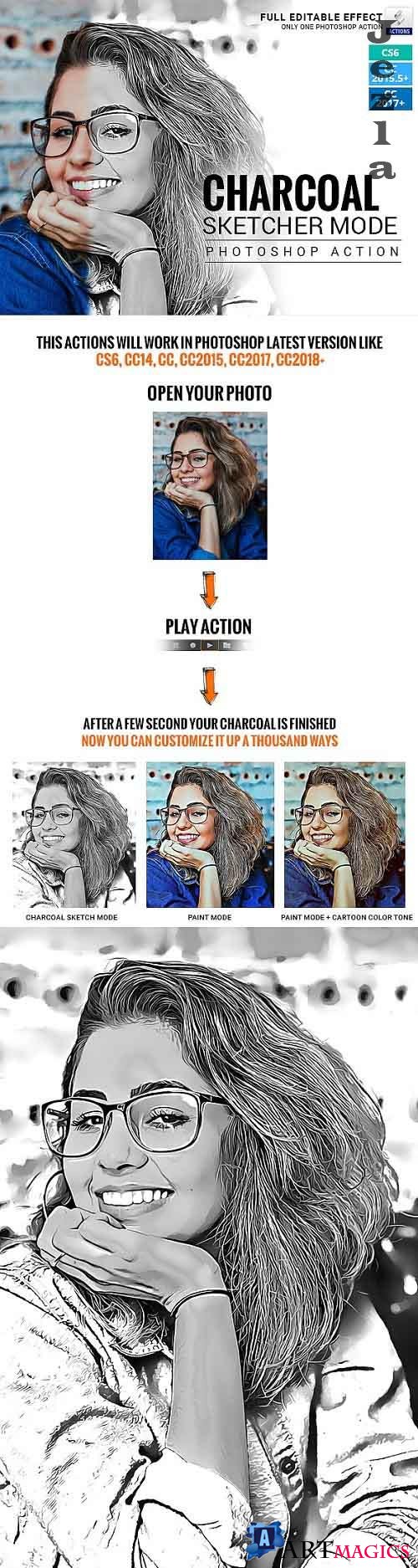 GraphicRiver - Charcoal Sketcher Mode - Photoshop Action 28741156