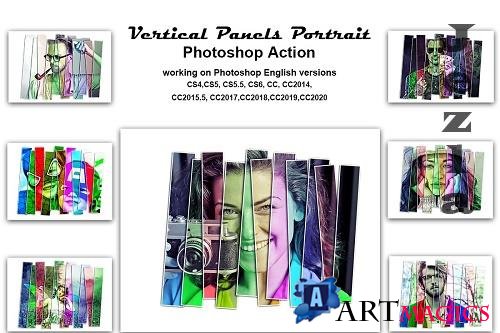 CreativeMarket - Vertical Panels Portrait PS Action 5431017