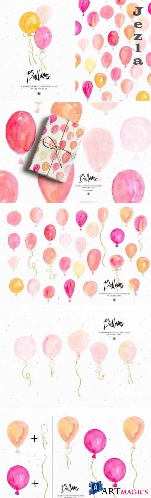 Watercolor Balloons - 5500247