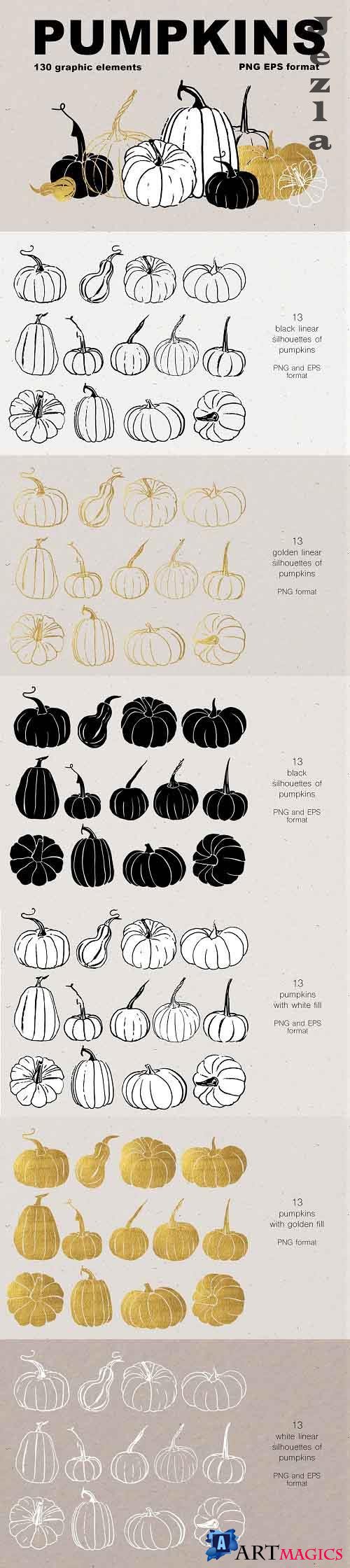 Pumpkins. Graphic collection - 5513384