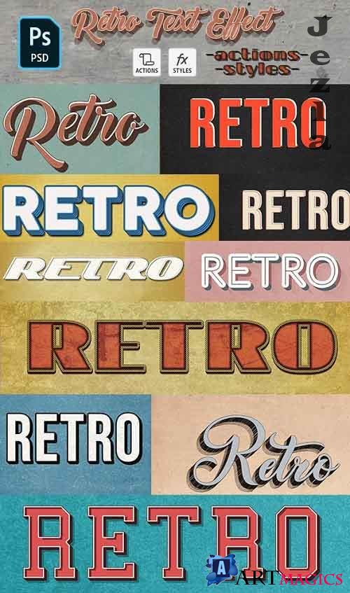 GraphicRiver - Retro Text Effect - 10 Photoshop Different Styles 29215768