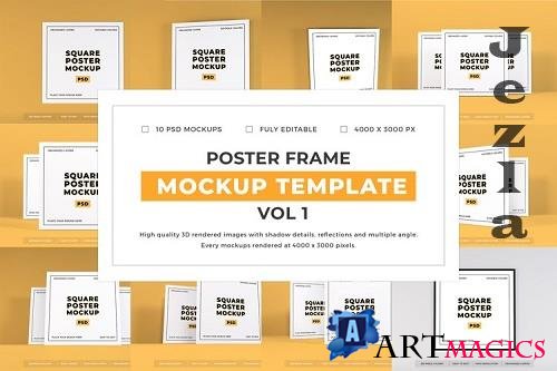 Poster Frame Mockup Template Bundle Vol 1 - 1053948