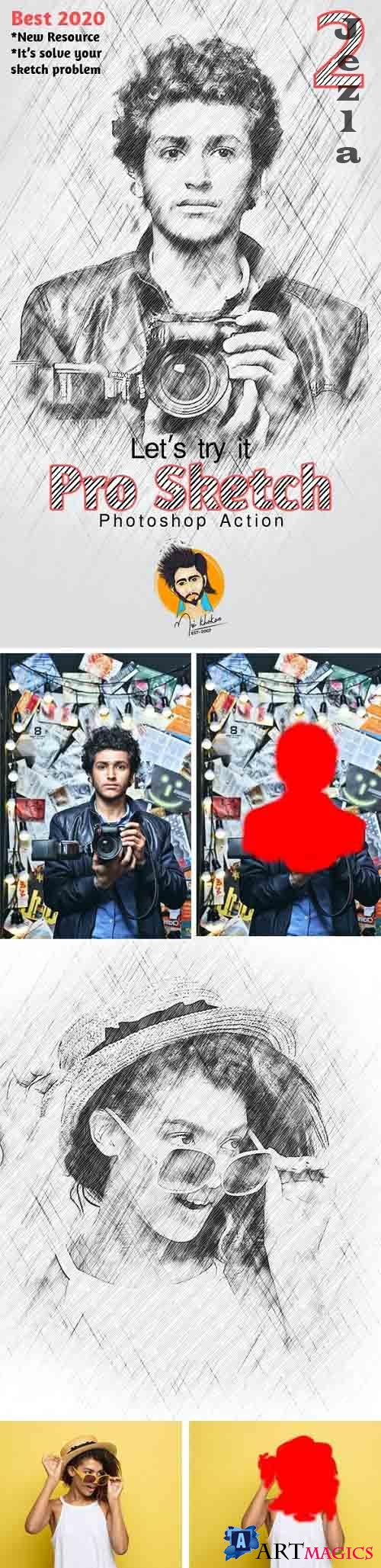 GraphicRiver - Pro Sketch Photoshop Action 28848536