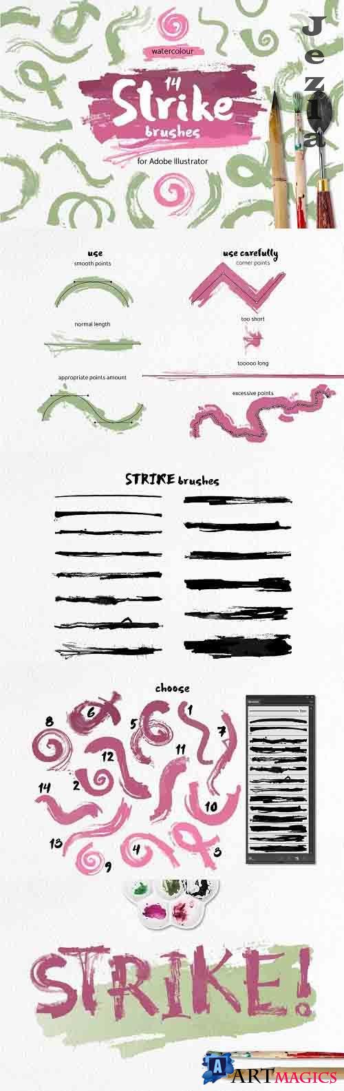 Strike Brushes for Illustrator - 3227661