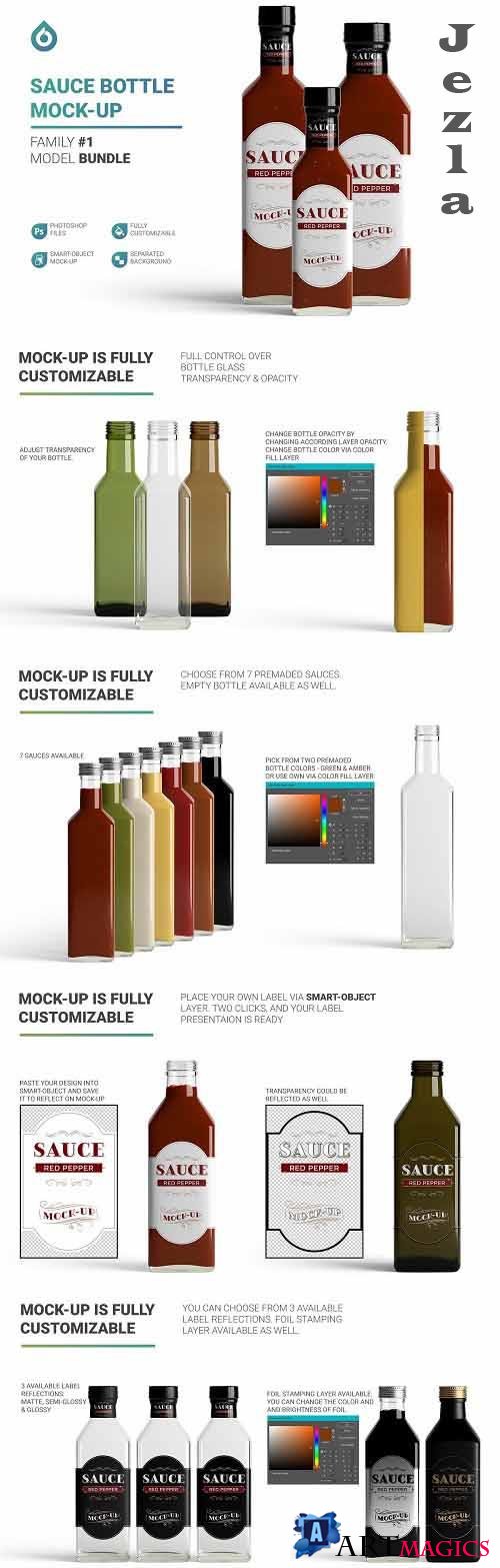 CreativeMarket - Sauce Bottle Mockup 4844082