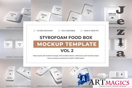 Styrofoam Food Box Mockup Template Bundle Vol 2 - 1079391