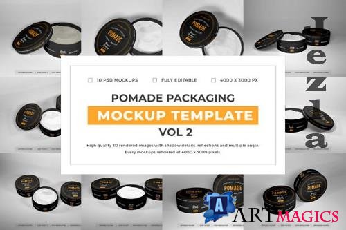Pomade Packaging Mockup Template Bundle Vol 2 - 1080611