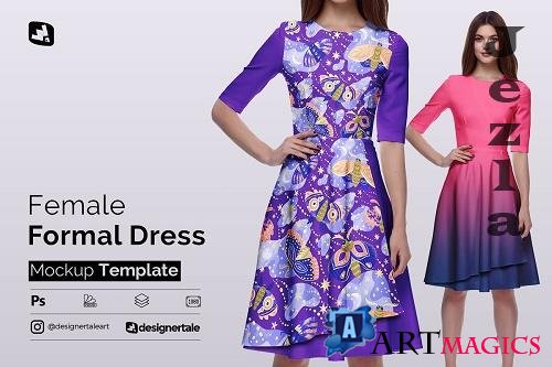 CreativeMarket - Female Formal Dress Mockup 5142741