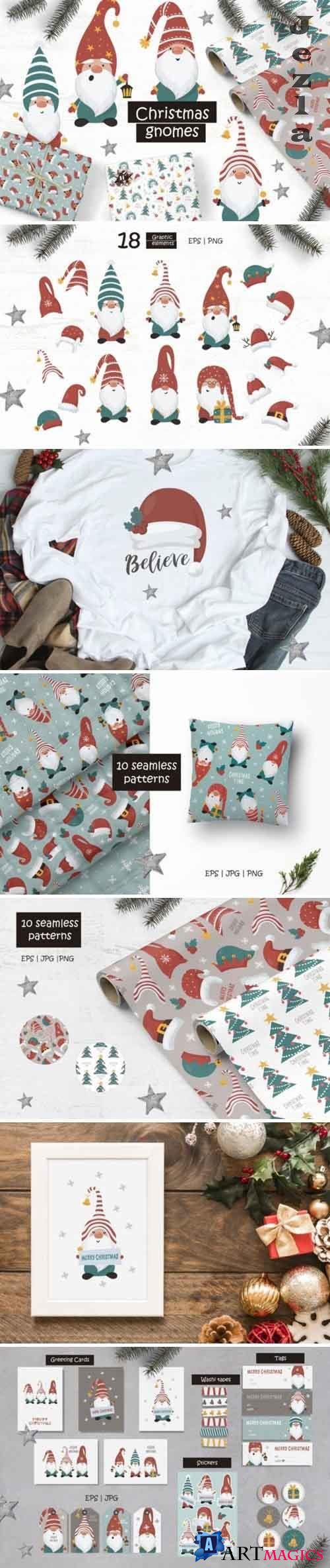 Christmas Gnomes and Patterns - 5652971